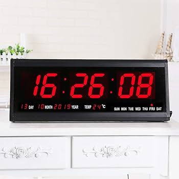 Amazon.com: Rsobl 18.9 Inch Oversized LED Digital Wall Clock Large